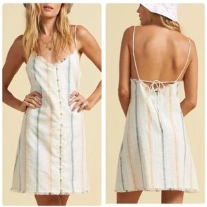 Billabong x The Salty Blonde Multicolor Striped Button Up Cover-Up